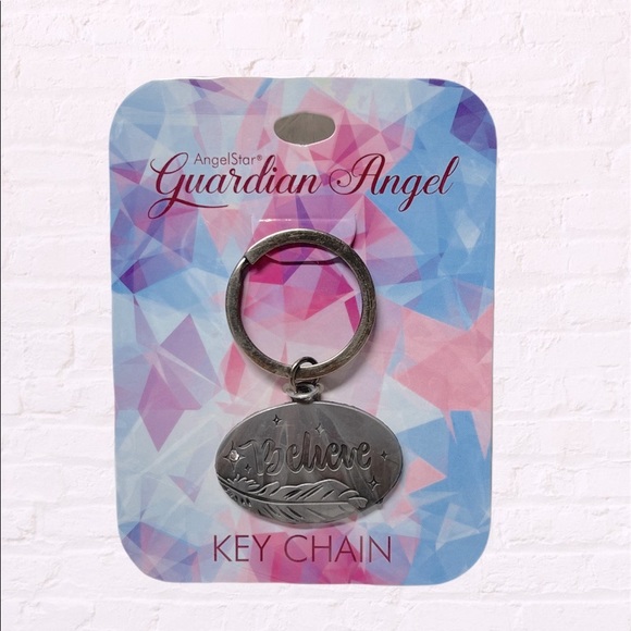 Guardian Angel “Believe ” Keyring keychain NEW - Picture 1 of 3